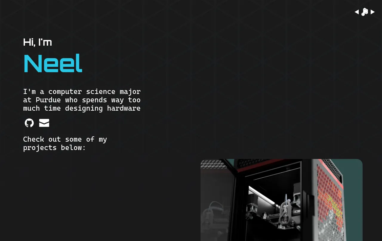 Preview of neel's website