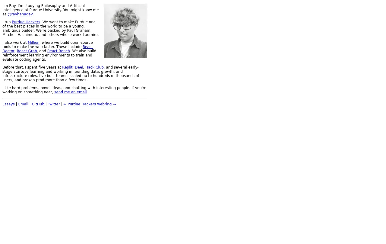 Preview of rayhanadev's website