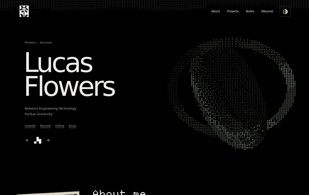 Preview of lucas's website