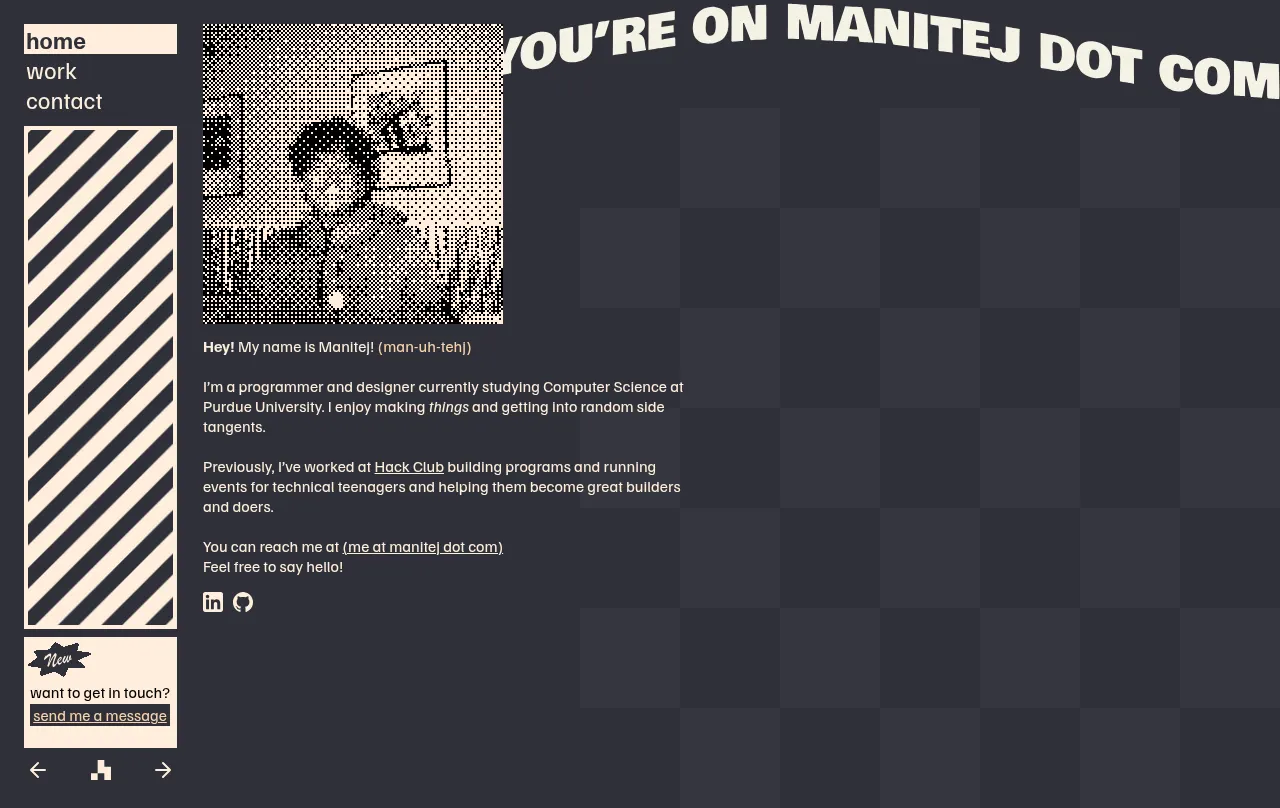 Preview of manitej's website